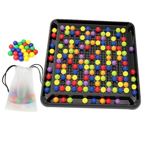 Brettspiele für Kleinkinder, Brettspiele für Regenbogenball -Strategie, Schachbrettlernspielzeug mit 168 Regenbogenball, kreative Tabletop -Familienparty für Erwachsene und Kinder | von Lawnrden