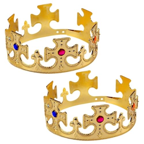 Lawnrden 2 PCs Geburtstagskönig Kronen Schaumkronen Prinz Prinzessin Gold Kronkönigin Königin Kronhut Cap für Geburtstagsfeier Vorräte Halloween Lawnrden 2 PCs Geburtstagskönig Kronen Schaumkronen Prinz Prinzessin Gold Kronkönigin Königin Kronhut Cap für Geburtstagsfeier Vorräte Halloween von Lawnrden