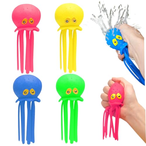 Lawnrden 4pcs Kleinkindpool -Spielzeug Tintenfisch Wasserkugeln Sensorische Stressabbau Spielzeug für Kinder Strand Wassertisch Schwimmen | Bad Lawnrden 4pcs Kleinkindpool -Spielzeug Tintenfisch Wasserkugeln Sensorische Stressabbau Spielzeug für Kinder Strand Wassertisch Schwimmen | Bad von Lawnrden
