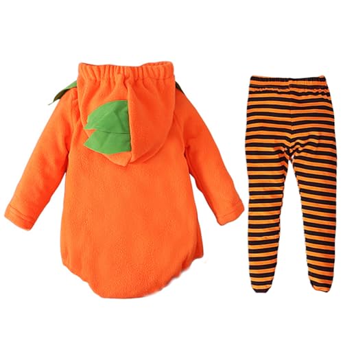 Lawnrden Babykürbiskostüm, Langarm -Neugeborenen -Kürbiskostüm mit Kapuzenkürbis mit gestreiften Strampler -Jumpsuit, Reißverschluss Baby -Outfit für Jungen Mädchen Lawnrden Babykürbiskostüm, Langarm -Neugeborenen -Kürbiskostüm mit Kapuzenkürbis mit gestreiften Strampler -Jumpsuit, Reißverschluss Baby -Outfit für Jungen Mädchen von Lawnrden