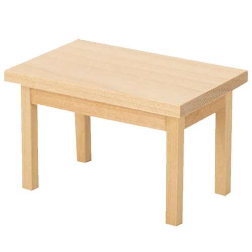 Lawnrden Dollhouse Tisch, Puppenhausmöbel, 1:12 Hölzer Mini -Tisch, Simulationsminiaturen für Zuhause von Lawnrden