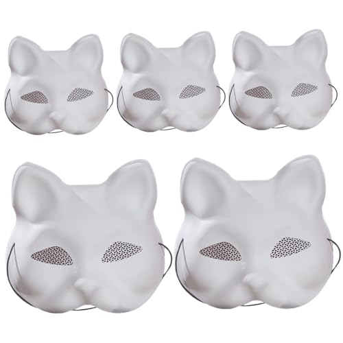 Lawnrden Furry Maske, 5pcs Katzenmaske mit Augennetz zum Malen, 7x7x3 Zoll Therian mit elastischen Gurt Pelzige DIY -Kostüm -Requisiten für Cosplay -Party Halloween Lawnrden Furry Maske, 5pcs Katzenmaske mit Augennetz zum Malen, 7x7x3 Zoll Therian mit elastischen Gurt Pelzige DIY -Kostüm -Requisiten für Cosplay -Party Halloween von Lawnrden