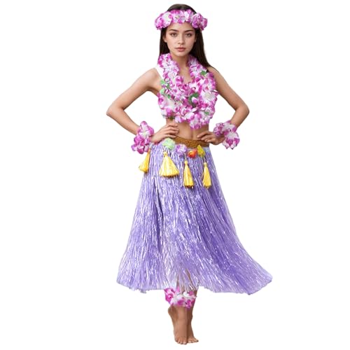 Lawnrden Grasrock Luau -Outfits für Frauengrasröcke für Luau Party Erwachsener Hula -Rock für hawaiianische Halloween von Lawnrden