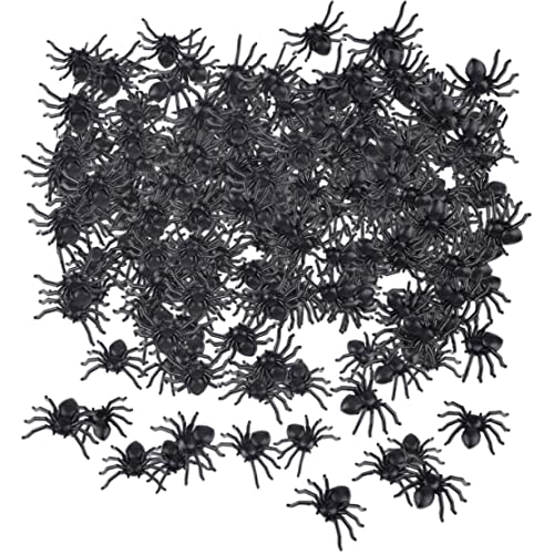 Lawnrden Halloween Mini gefälschte Spinnen Plastik Realistische Spinnen Streichprops für Spukhaus 300pcs, Mini gefälschte Spinnen von Lawnrden