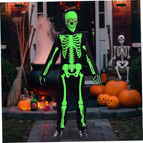Lawnrden Kinder Skelettkostüm im dunklen Ganzkörper Langarm Kleinkind -Skelettkostüm mit Handschuhen gruselige Halloween -Kostüme für Jungen und Mädchen, L, Kostüme Lawnrden Kinder Skelettkostüm im dunklen Ganzkörper Langarm Kleinkind -Skelettkostüm mit Handschuhen gruselige Halloween -Kostüme für Jungen und Mädchen, L, Kostüme von Lawnrden