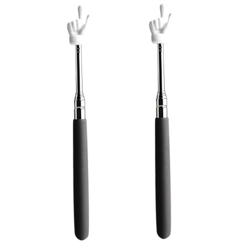 Lawnrden Kinderlesenlehre, 2pcs Fingerzeigerstock, Edelstahl-Klassenzimmer Demonstration Home Stift mit rutschfestem Griff für Unterricht, Schule, Besprechungsraum von Lawnrden