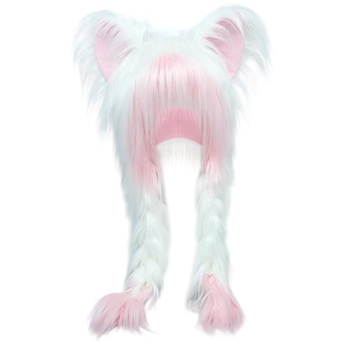 Lawnrden Pelziger Kopfhut süßer pelziger Katze Ohrhut mit Zöpfen für Halloween Cosplay Kostüm Party Head Accessoires Stil 1 | Hüte Lawnrden Pelziger Kopfhut süßer pelziger Katze Ohrhut mit Zöpfen für Halloween Cosplay Kostüm Party Head Accessoires Stil 1 | Hüte von Lawnrden