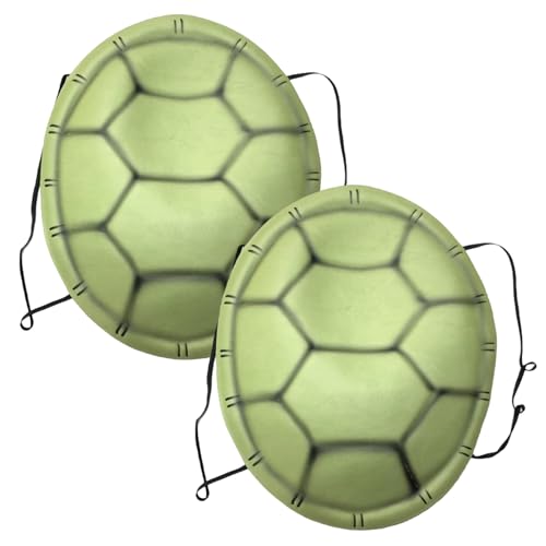 Lawnrden Schildkrötenkostüm 2pcs weiche Eva lustige Schildkrötenschalen mit elastischen Riemen realistische Cosplay Halloween Kostüme für Kinder Erwachsene |.Muschelkostüm von Lawnrden