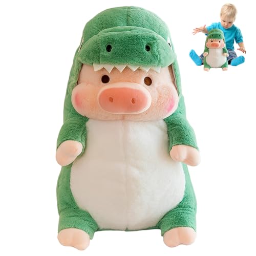 Lawnrden Schweinplüsch gefülltes Spielzeug, Schwein gefülltes Tier, niedliche Plüsch als Dinosaurierkleidung, weiches Umarmungskissen für Jungen Mädchen Geschenke Lawnrden Schweinplüsch gefülltes Spielzeug, Schwein gefülltes Tier, niedliche Plüsch als Dinosaurierkleidung, weiches Umarmungskissen für Jungen Mädchen Geschenke von Lawnrden