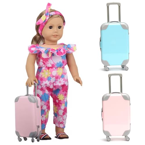 Lawnrden Spielzeugkoffer, 2 PCs Mini -Puppengepäck für 16 & 18 -Zoll von Lawnrden