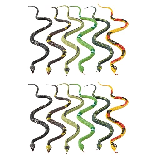 Lawnrden Spielzeugschlange, Gummischlange Realistisches Spielzeug Regenwaldreptil für Party bevorzugt Garten Requisiten 12 PCs Lawnrden Spielzeugschlange, Gummischlange Realistisches Spielzeug Regenwaldreptil für Party bevorzugt Garten Requisiten 12 PCs von Lawnrden