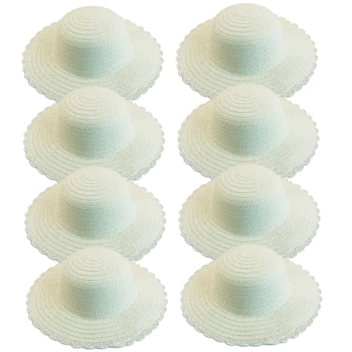 Lawnrden Strohhüten Bulk, 8pcs Strohhut Kinder, DIY von Lawnrden
