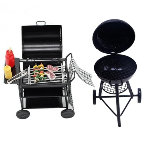 Mini House Miniature Square Barbecue, 2PCS Dollhouse Küchenmöbel, realistischer Metall -Miniaturgrill, 1/12 Maßstab Accessoires für DIY, Kinder, Rollenspiel Mini House Miniature Square Barbecue, 2PCS Dollhouse Küchenmöbel, realistischer Metall -Miniaturgrill, 1/12 Maßstab Accessoires für DIY, Kinder, Rollenspiel von Lawnrden