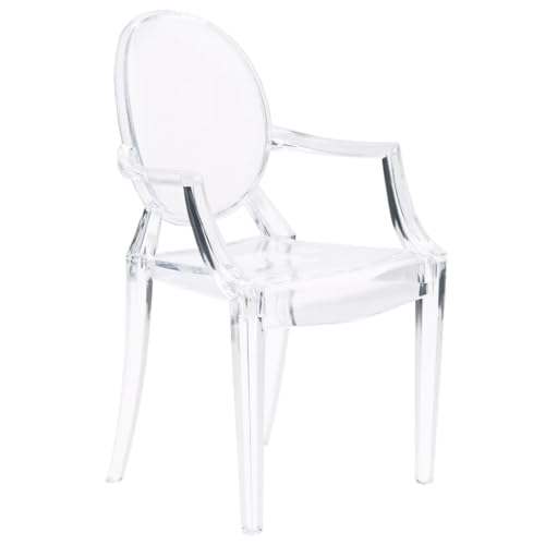 Mini -Stuhl, transparente Plastikpuppenhausmöbel Sessel realistische 1/6 Skala Möbel DIY Mini Sessel Backstrest Stühle für Puppenhauszubehör Dekoration |.1/6 Skala von Lawnrden