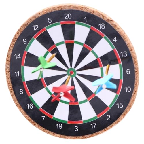 Miniatur -Dinge, Puppenhaus Darts Set 1 12 Skala Dollhouse Accessoires Realistische Miniatur -Dinge mit 1 Dartboard und 3 Darts Dekorative Puppenhausminiaturen für DIY -Einstellungen von Lawnrden