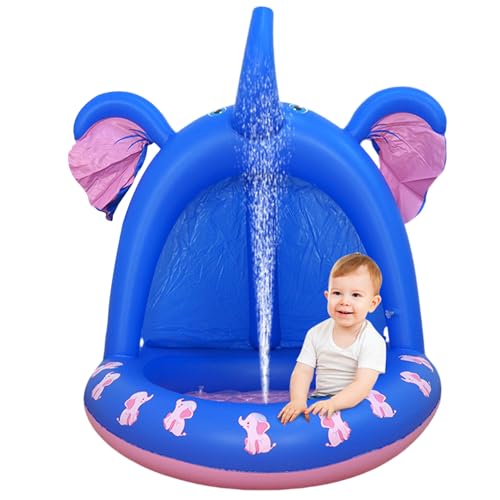 Splash Pad, Cartoon Elefantenform aufblasbare Baby Splash Pad Anti Slip Dicked Kids Pool für Sommer im Freien Garten Wasser, Sprinkler von Lawnrden