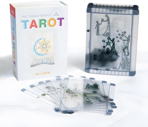 Transparentes Tarot-Deck, Guidebook-Box-Set, klare PVC-Tarotkarten mit Bedeutungen, klassisches Lern-Tarot-Deck, Wahrsagespiel für Anfänger von Layviosea