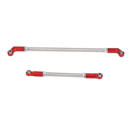 Lazmin112 104 Mm RC -Linkstange, Glatt Bewegungsleichte RC -Verknüpfungsstange Stange Set Aluminium Legierung für Upgrade (Rot) von Lazmin112