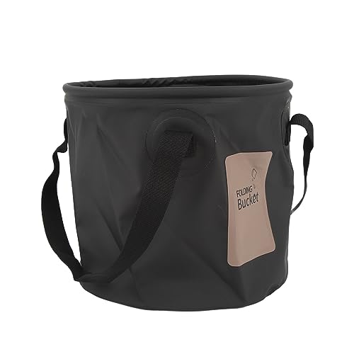 Lazmin112 10L Zusammenklappbarer Eimer mit Griff, Langlebiger Klappschale Zum Campingfischen, Langlebiger Tragbarer Eimer für das Reisen Wandern (Black) von Lazmin112