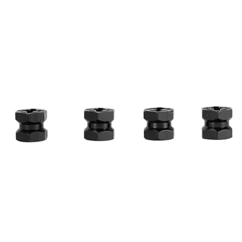 Lazmin112 12 -mm - Hex Hub Verlängerung Sechskantantriebsadapter, RC Rad Hex Spacers Aluminiumlegierung Easy Easy Installieren Sie Robust Zum Upgrade (Black) von Lazmin112