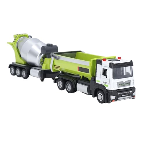 Lazmin112 Alloy Construction Truck Toy Mulde Truck Fahrzeug Kindertechnik Spielzeugauto Set mit Mixer, Ideales für, Realistische Spielumgebung (Green) von Lazmin112