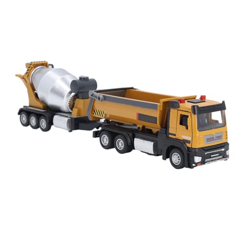 Lazmin112 Alloy Construction Truck Toy Mulde Truck Fahrzeug Kindertechnik Spielzeugauto Set mit Mixer, Ideales für, Realistische Spielumgebung (Yellow) von Lazmin112