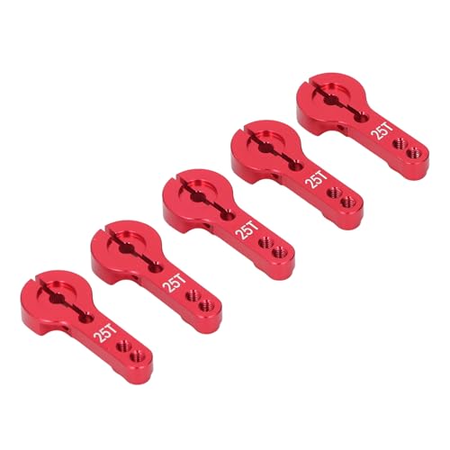 Lazmin112 Hörner RC -Servo, 5pcs Servo Corni Vielseitige M3 -Drähte für Autowagen (Rot) von Lazmin112