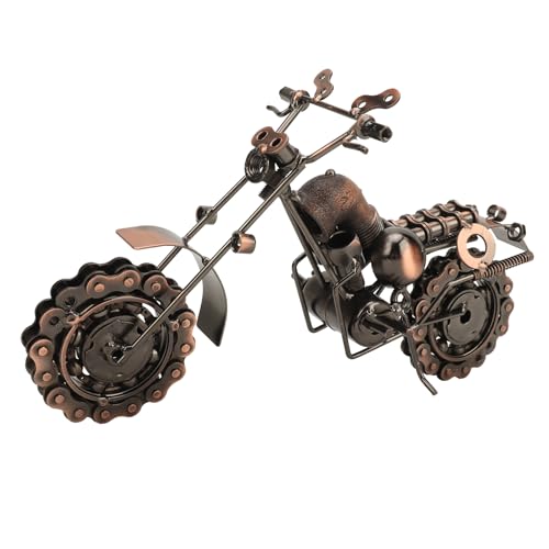 Lazmin112 Motorradmodell, Retro Große Sammelbare Handgefertigte Exquisite Motorrad -Ornament für Büro für Buchregal (Bronze große Größe) von Lazmin112
