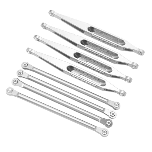 Lazmin112 Obere Untere Suspensionsverbindungen, Anti -Verformungs -Aluminium Legierung RC RC Im Unteren Link Zur Reparatur Eingestellt (Silver) von Lazmin112