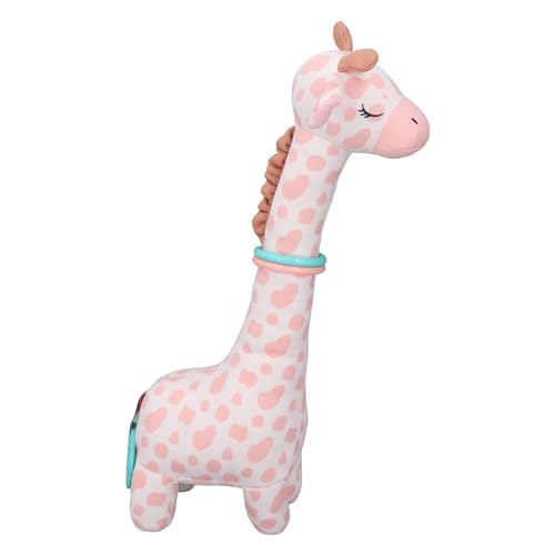 Lazmin112 Plüsch Giraffe Teether Spielzeug, Übungshandmuskeln Polyester Baby Plüsch Giraffe Spielzeug Spaß Kaut Kautable für Täglich (PINK) von Lazmin112