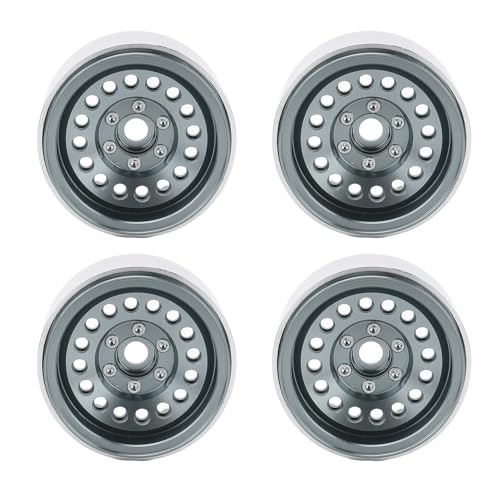 Lazmin112 RC Crawler Wheel Hub -Set, RC Crawler Wheel Hub 4 -Stcs Robuststabile Unterstützung Aluminiumlegierung Leichtes Gewicht für 1/10 Skala (Ti) von Lazmin112