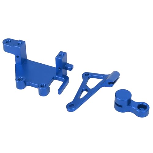 Lazmin112 RC -Lenkservo -Set, Feine Bearbeitete Stabile Leistung Hochfestigkeit Ersatz RC Lenkungsgetriebe Halterung Set für Electric Motorcycle (Blue) von Lazmin112