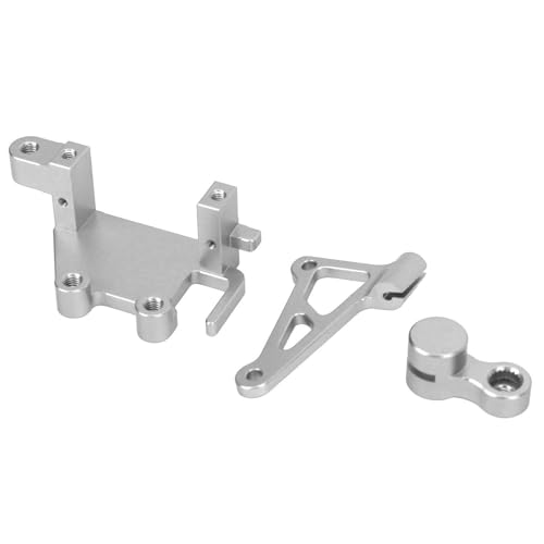 Lazmin112 RC -Lenkservo -Set, Feine Bearbeitete Stabile Leistung Hochfestigkeit Ersatz RC Lenkungsgetriebe Halterung Set für Electric Motorcycle (Silver) von Lazmin112
