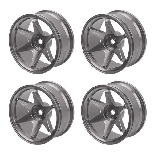 Lazmin112 RC -Radfelgen, Aluminiumlegierung Langlebiger CNC -Bearbeitung 4PCS RC Autorad Nabe für 1/10 Autozubehör (Ti) von Lazmin112