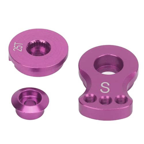 Lazmin112 RC -Servoarm, Korrosionswiderstand 25T Lenkarm Easy Installation Leichtes Aluminiumlegierung Zahnradschutz für 1/10 Fernbedienungssteuerautos (Purple) von Lazmin112