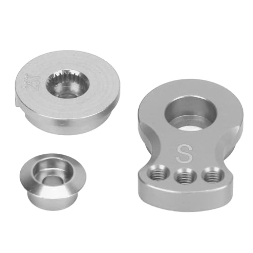 Lazmin112 RC -Servoarm, Korrosionswiderstand 25T Lenkarm Easy Installation Leichtes Aluminiumlegierung Zahnradschutz für 1/10 Fernbedienungssteuerautos (Ti) von Lazmin112