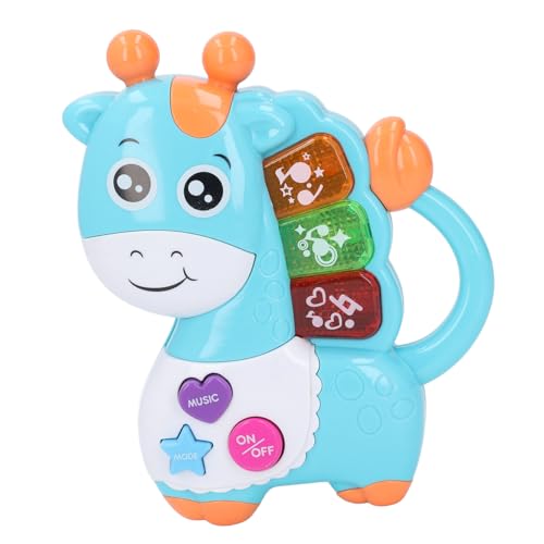 Lazmin112 Tiere Keyboard Toy, Lustige Pädagogische Giraffe -Cartoon -Spielzeug Keyboard für (Blue) von Lazmin112