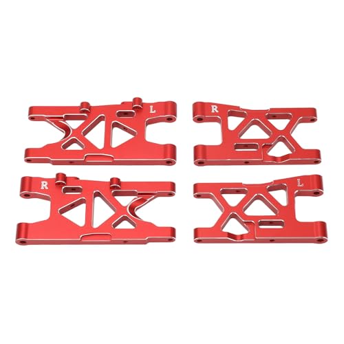 Lazmin112 Vordere Hintere Suspensionsarmarm, Hochfestige Rostfeste Aluminiumlegierung Bearbeiteter RC -Heck -Aufhänkearme Set Professionell für 1/8 RC Auto (Rot) von Lazmin112