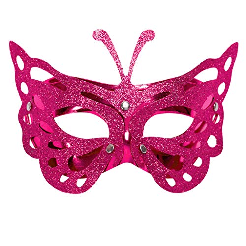 Lazzboy Karneval Maske venezianische Maskerade Masken Karneval Cosplay(M,Rosa) von Lazzboy