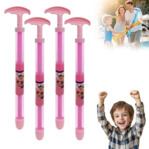 Feuerwerk Wasserpistole für Kinder, Bunt Leuchtende Wasserstrahl Spielzeug, Sicherheits Wasserspritzpistole für Draußen und Pool, Wasserspielzeug für Jungen und Mädchen ab 3 4 5 6 7 Jahren (Rosa) von Lbotr