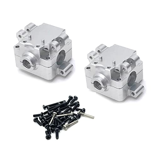 Lckiioy 2 StüCk Metall Vorne und Hinten Getriebe DifferentialgehäUse für 284131 K969 K989 P929 1/28 RC Autoteile,Silber von Lckiioy