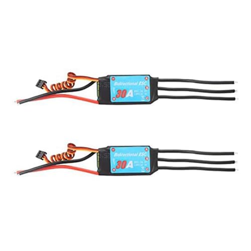 Lckiioy 2X Bidirektionaler ESC 30A BüRstenloser ESC für Ferngesteuertes Schiff Pneumatischer Unterwasser Antrieb (30A) von Lckiioy