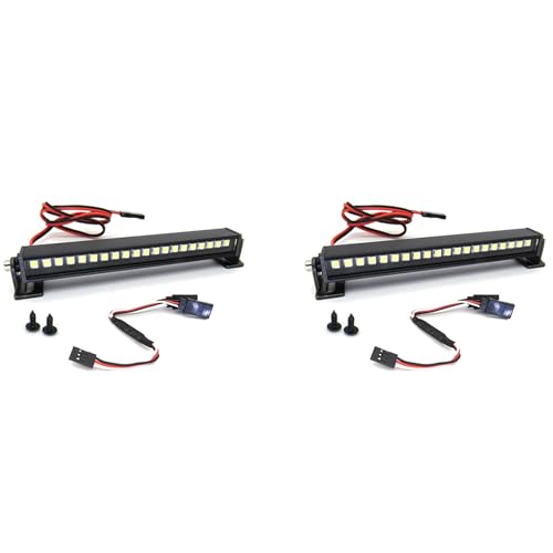 Lckiioy 2X LED Dachlampe Lichtleiste mit Konversionskabel für D12 C14 C24 C34 MN D90 MN99S RC Auto Upgrade Teile ZubehöR von Lckiioy