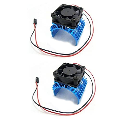 Lckiioy 2X Meta Kuehlkoerper mit 5V Luefter Fuer 1/10 RC Auto 540 550 3650 Groesse Motor von Lckiioy