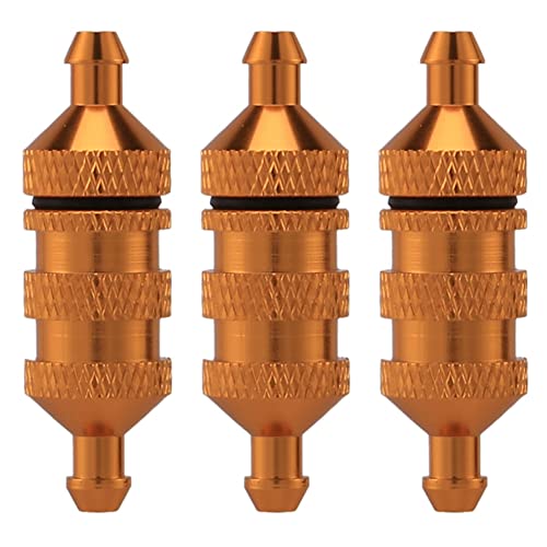 Lckiioy 3X 1/8 1/10 RC Modell Auto Teile Kraftstoff Filter Nitro für 02156 94122 94188, Gelb von Lckiioy