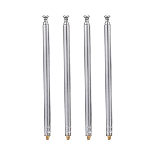 Lckiioy 4X 5 Abschnitte 3mm Aussengewinde Dia Teleskopantenne Fuer RC Modellauto Silber von Lckiioy
