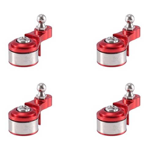 Lckiioy 4X Einstellbarer DäMpfungs Servoarm Aus 25T Aluminium Legierung für 1/10 RC Modelle Trx4 Upgrade Teile, Rot von Lckiioy