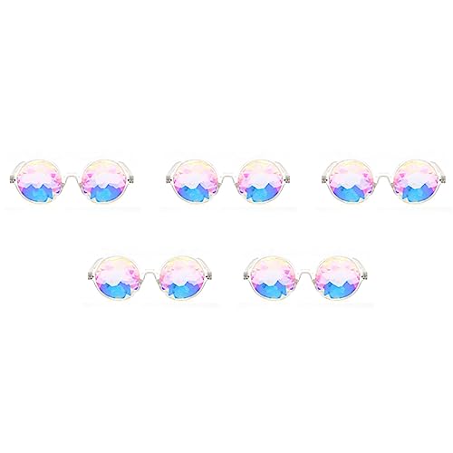 Lckiioy 5X Kaleidoskop Rave Festival Sonnenbrille Beugte Linse-Transparent von Lckiioy