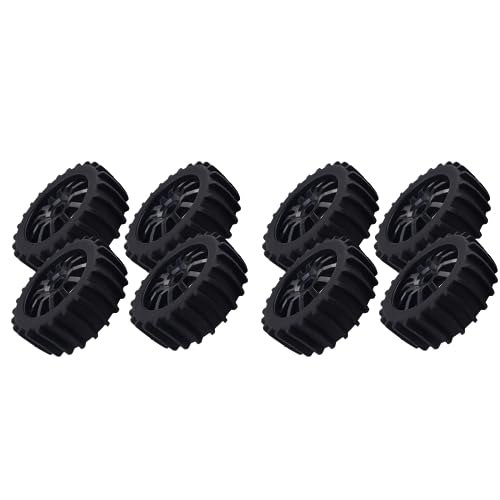 Lckiioy 8 Stücke 1/8 RC Offroad Schnee Sand Paddel Reifen Reifen Rad für Baja, Schwarz von Lckiioy