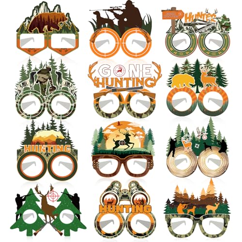 Lcnjscgo 24 Stück Jagd-Party-Papierbrillen, Jagd-Partygeschenke, Dekorationen, Jagd, Geburtstag, Party, Dekorationen, Geschenke, Fotoautomaten-Requisiten für Kinder, Jungen, Mädchen Lcnjscgo 24 Stück Jagd-Party-Papierbrillen, Jagd-Partygeschenke, Dekorationen, Jagd, Geburtstag, Party, Dekorationen, Geschenke, Fotoautomaten-Requisiten für Kinder, Jungen, Mädchen von Lcnjscgo